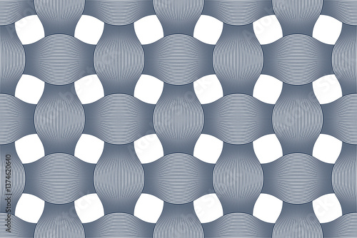 Traditional lacing wicker seamless pattern, vector weaving geometric repeat abstract background, interlacing rattan knitting tiling wallpaper.