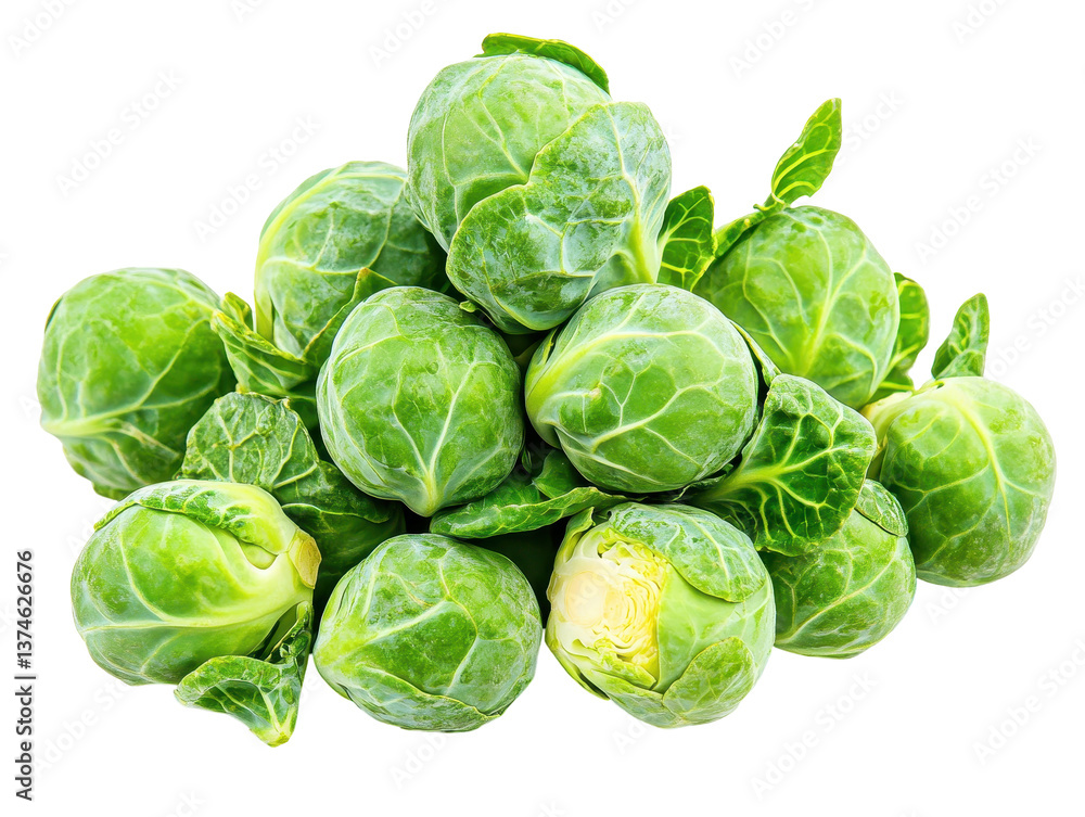Isolated Heap of Brussels Sprouts Isolated Heap of Brussels Sprouts