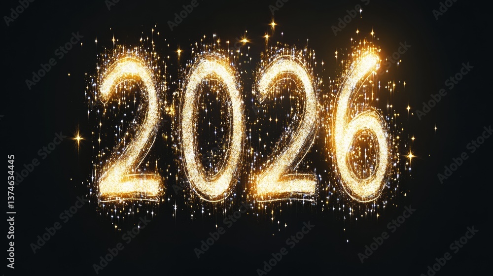 2026 New Year background with sparkles