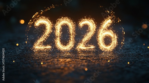Obraz na płótnie 2026 New Year background with sparkles w salonie