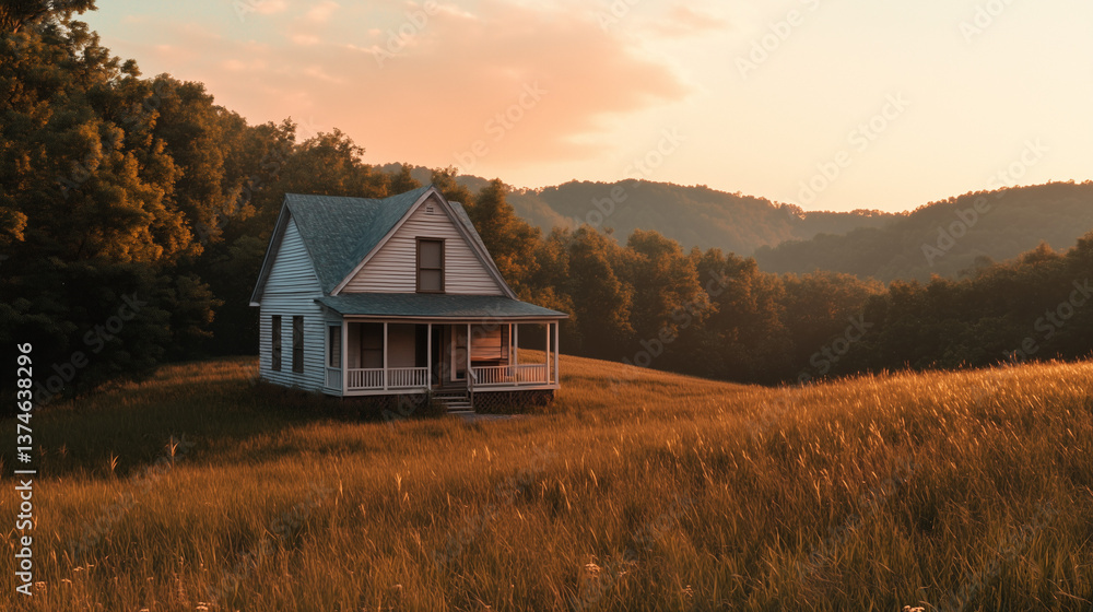 Appalachain house sun rising great nature house Appalachain house sun rising great nature house