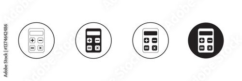 calculator icon set vector. set of calculator icon. eps 10.