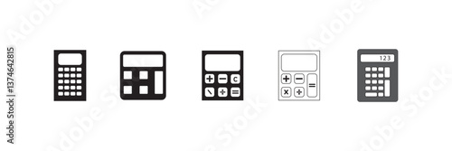 Calculator icon set. Accounting calculator icon. calculator vector
