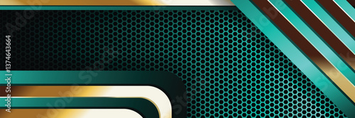 Teal and Gold Geometric Design (11)