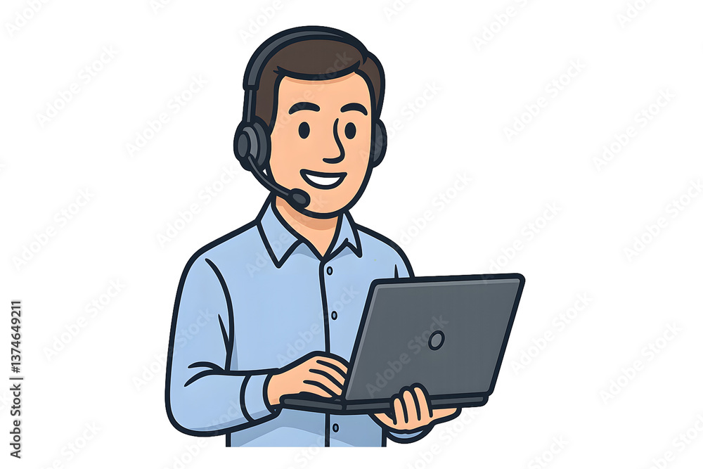 Customer service agents wearing headsets work in a modern call center, assisting clients with professionalism. The images show people and illustrations, focusing on communication, teamwork, and suppor Customer service agents wearing headsets work in a modern call center, assisting clients with professionalism. The images show people and illustrations, focusing on communication, teamwork, and suppor