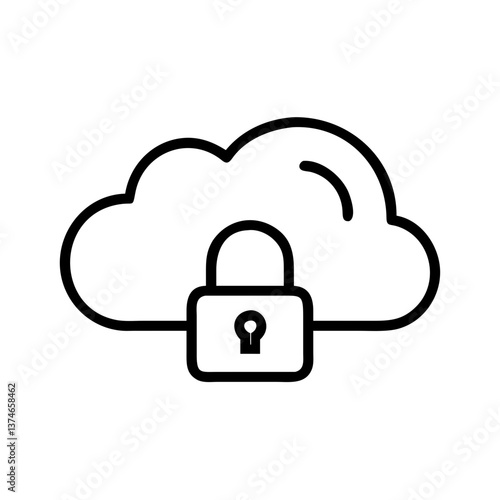 Cloud Padlock Icon