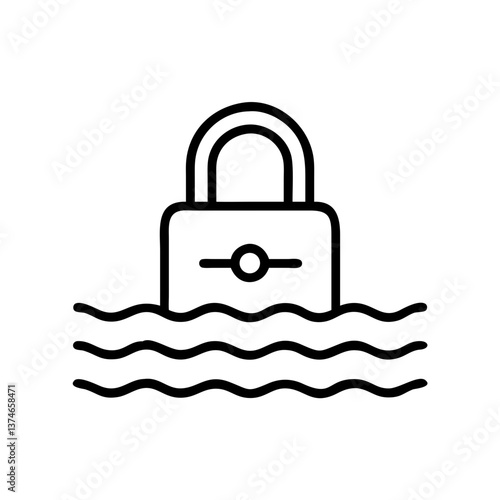 Water Padlock Icon