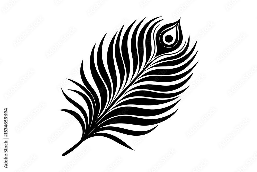 Obraz premium black and white feather