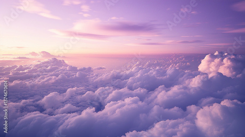 Lightly purple clouds in the sky