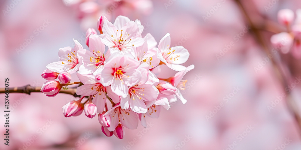 Naklejka premium pink cherry blossom