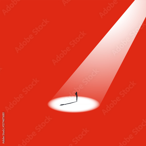 Business talent hiring vector concept. Symbol of ambition, career opportunity, recruitment. Minimal design eps10 illustration