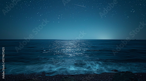 night sky and sea