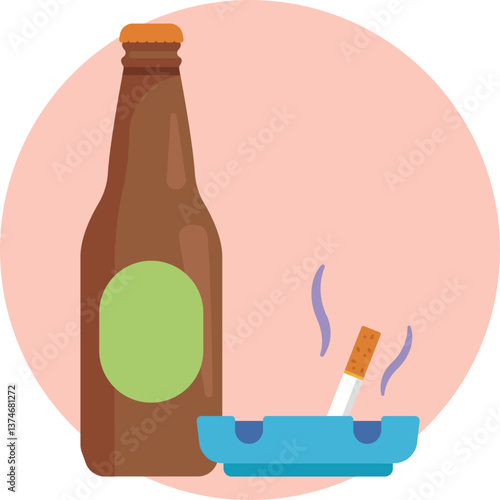 A bottle of alcohol, highlighting the potential for addiction in excessive drinking.