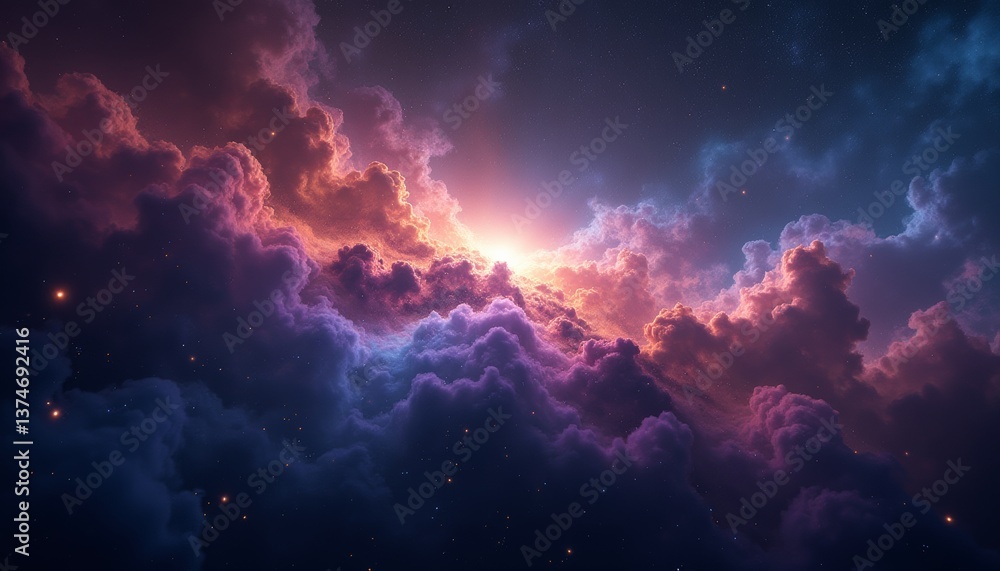 Colorful Cosmic Clouds in Space Colorful Cosmic Clouds in Space