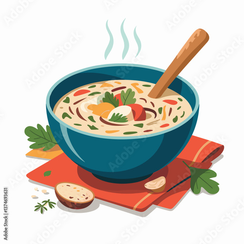 Creamy Wild Rice Soup with Herbs and Citrus