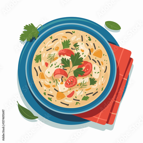 Creamy Wild Rice Soup with Herbs and Citrus