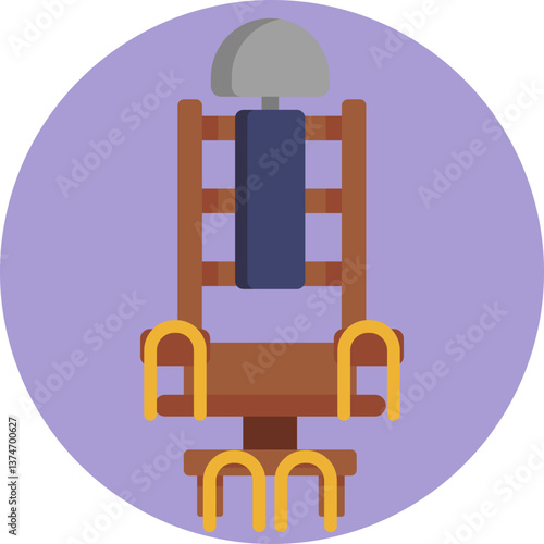 Electric Chair Icon – A depiction of an electric chair used for capital punishment, symbolizing executions in prisons.