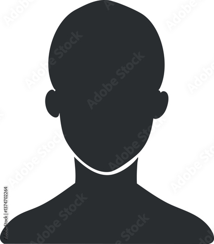 Black silhouette of a human profile icon on a white background, representing anonymity or identity.