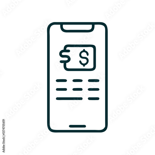 Mobile payment technology with dollar symbol for online transactions  