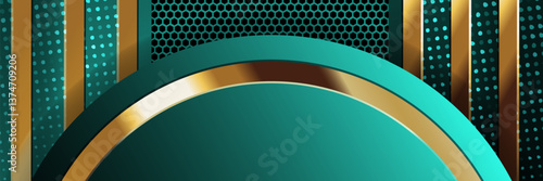Teal and Gold Geometric Design (11)