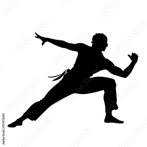 Capoeira Silhouette: A powerful silhouette of a capoeira practitioner in motion, showcasing the grace and agility of this dynamic martial art.