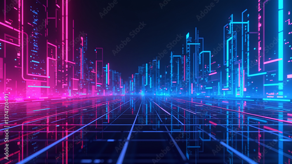 abstract background with blue and pink lights abstract background with blue and pink lights