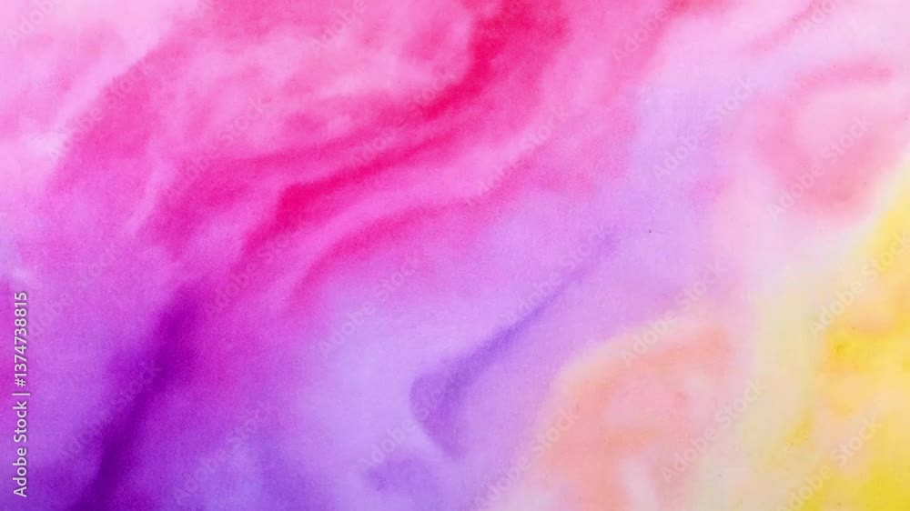 Abstract Color Blending Animation Background in Pastel Pink and Yellow