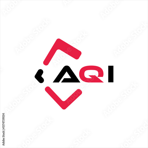 AQI creative minimalist letter logo. AQI unique vector initials alphabet letter logo design