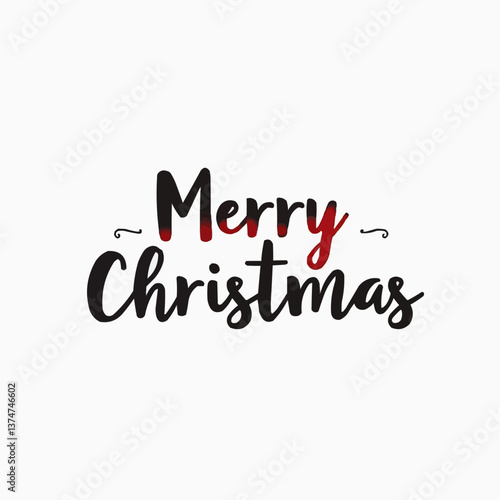Frohe Weihnachten Schriftzug mit Blättern

