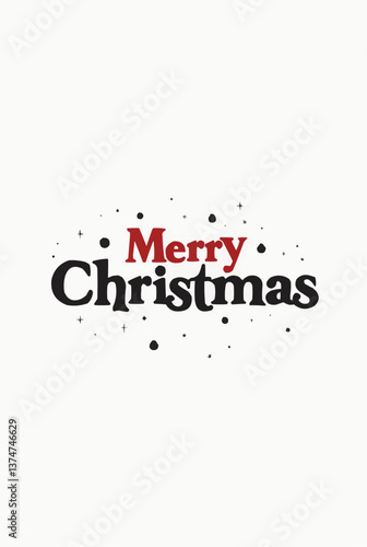 Frohe Weihnachten Schriftzug mit Blättern

