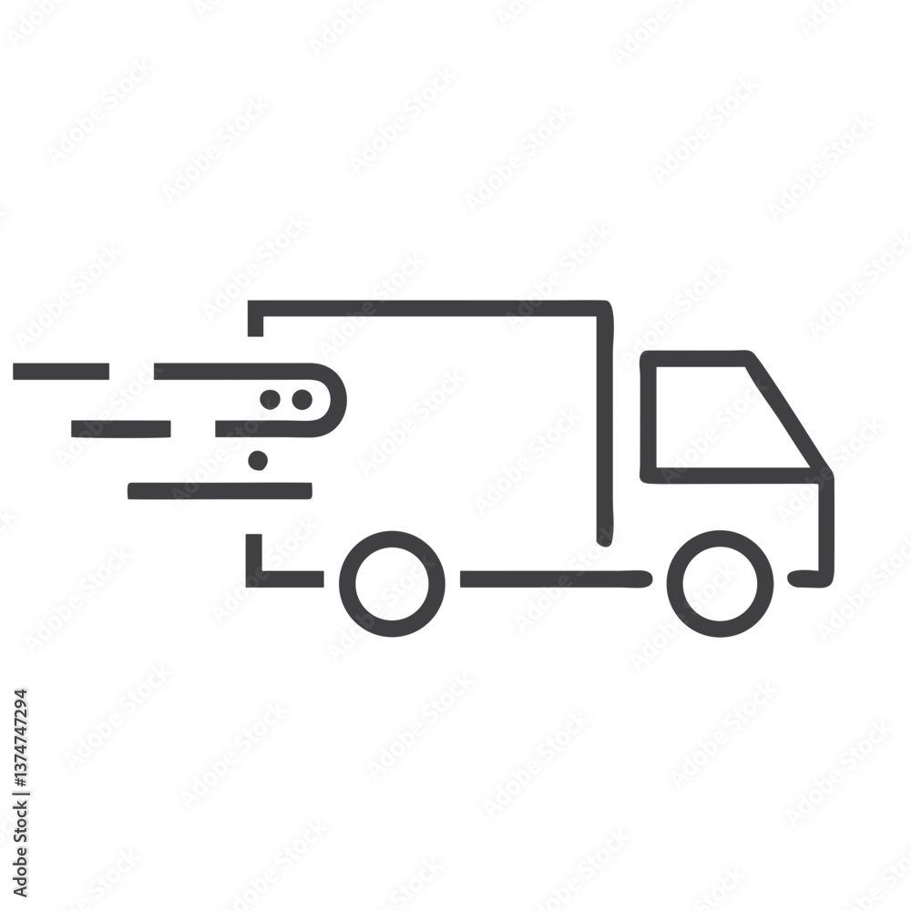 Fast Delivery Truck Icon for E-commerce Websites, Shipping Services, Logistics Apps, Courier Companies, and Online Shopping Platforms Fast Delivery Truck Icon for E-commerce Websites, Shipping Services, Logistics Apps, Courier Companies, and Online Shopping Platforms