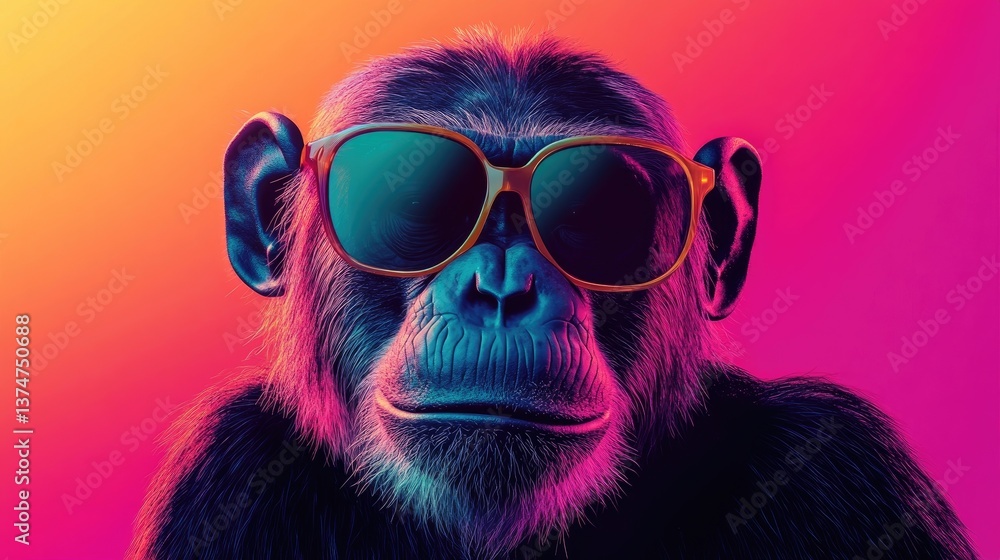 An abstract concept showcasing the simian line in a colorful and modern design An abstract concept showcasing the simian line in a colorful and modern design