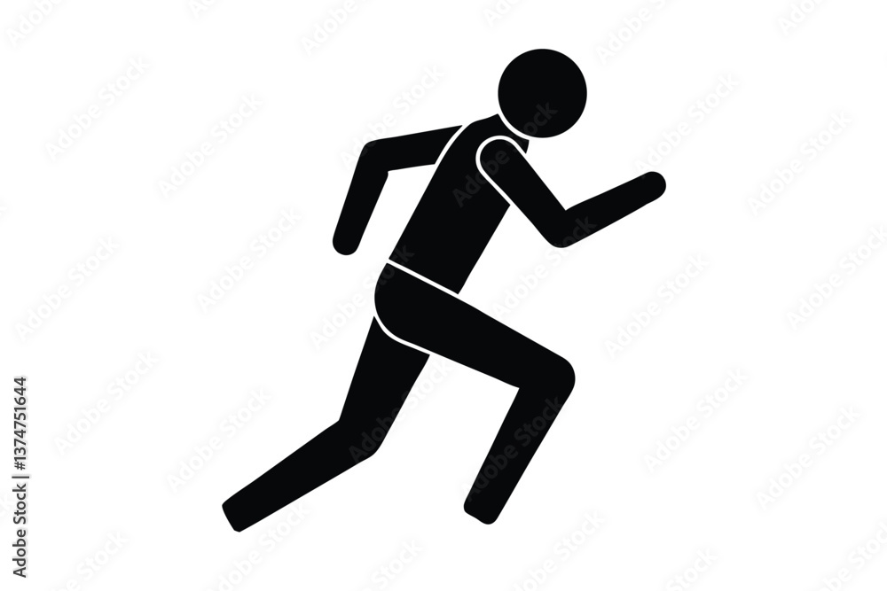 running man silhouette running man silhouette