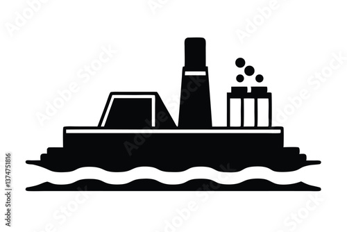 silhouette of a ship