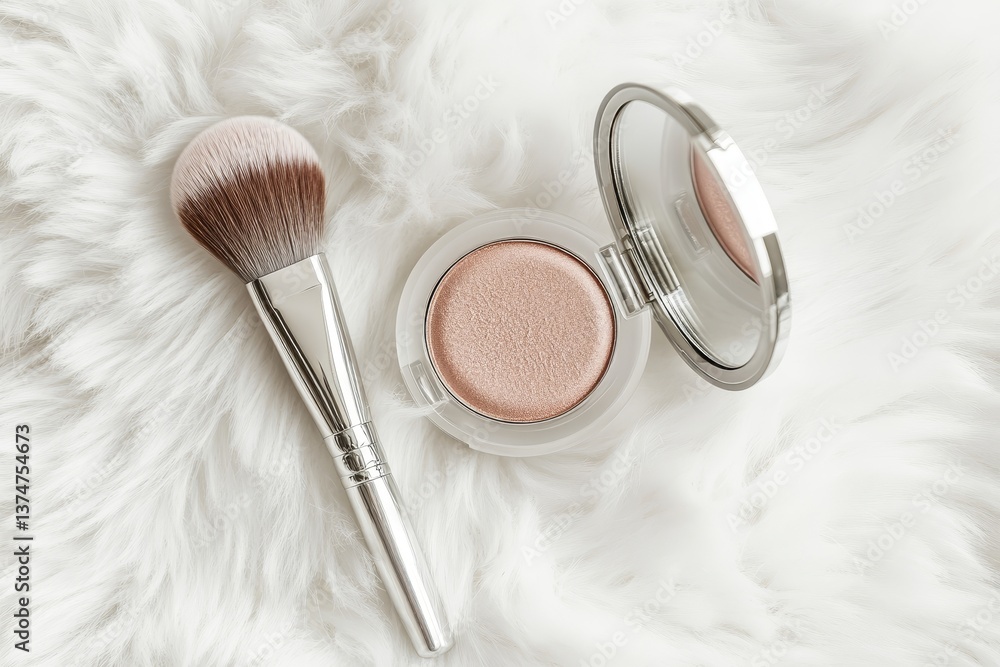 Decorative cosmetics and perfume are arranged on a white background in this set Decorative cosmetics and perfume are arranged on a white background in this set