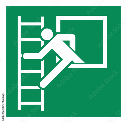 Safety Escape Window Sign
