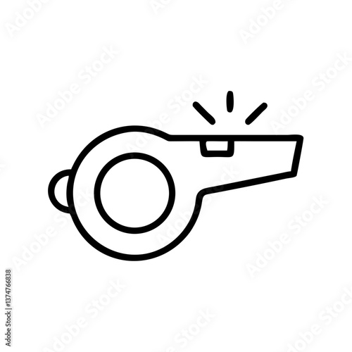 Whistle blowing sound on a minimalist background  