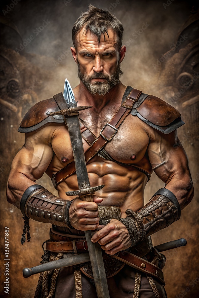 Battle-Hardened Warrior with Scimitars Battle-Hardened Warrior with Scimitars
