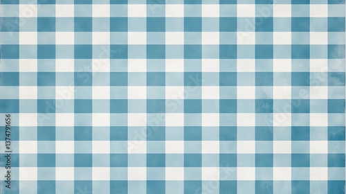 Blue and White Gingham Pattern Seamless Texture Background Digital Paper Design for Fabric Scrapbooking Projects Printable Elegant Rustic Style       