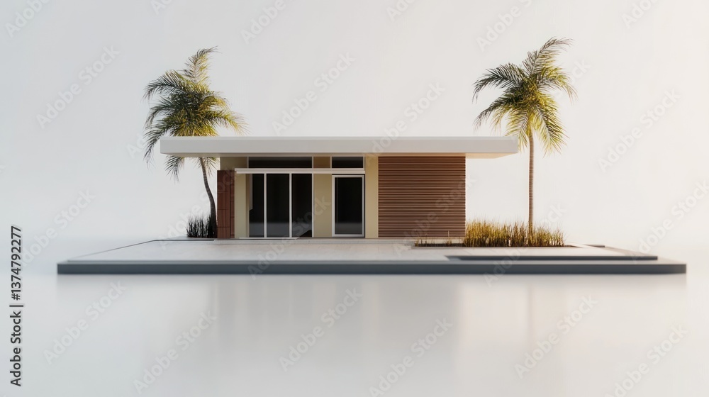 Fototapeta premium Modern Tropical Bungalow Exterior