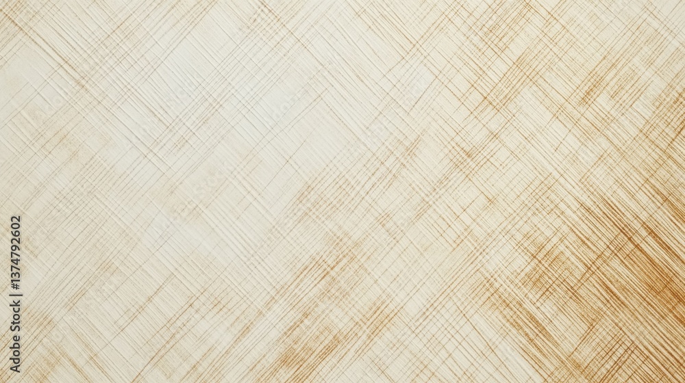 Beige Abstract Crosshatch Pattern with Faded Brown Lines in a Diagonal Grid on a Light Cream Background Texture Beige Abstract Crosshatch Pattern with Faded Brown Lines in a Diagonal Grid on a Light Cream Background Texture