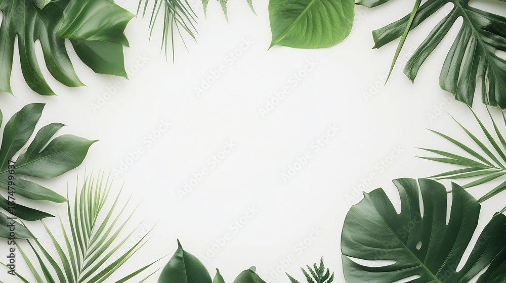 Tropical Leaf Frame suitable for nature magazine Tropical Leaf Frame suitable for nature magazine