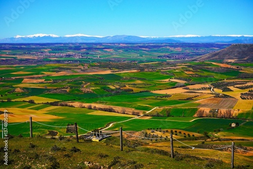 Campos y terrenos de cultivo del pueblo de Hita , Guadalajara, España.