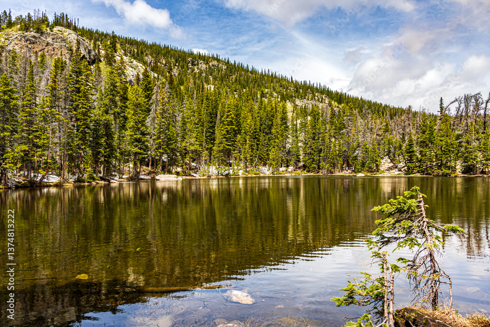 Beautiful Nymph Lake at Rocky Mountain National Park. Beautiful Nymph Lake at Rocky Mountain National Park.