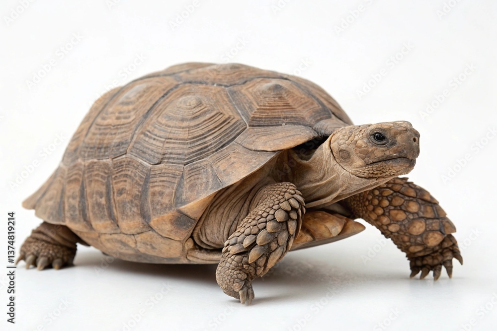 Naklejka premium mojave desert tortoise isolated on white background