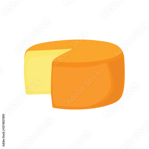 Vector illustration of cheese in cartoon flat style. Cartoon cutted parmesan, brie triangle, mozzarella, gouda cheddar and feta slices. Tasty dairy food product. Cheese vector set, parmesan cheddar