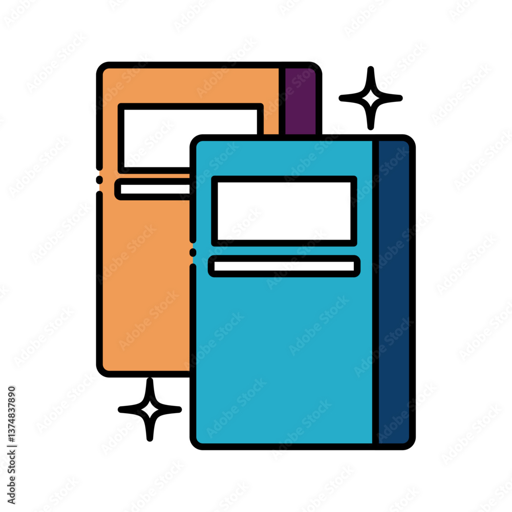 Book icon vector image with a white background Book icon vector image with a white background