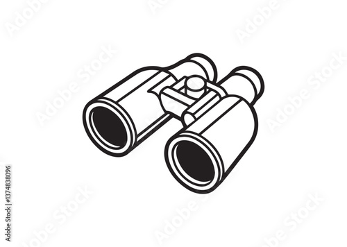 Binoculars silhouette Vector