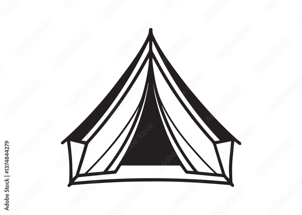 Tent silhouette Vector Tent silhouette Vector