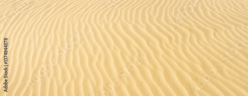 Sand wave abstract pattern background. Banner with beach ripple texture.	